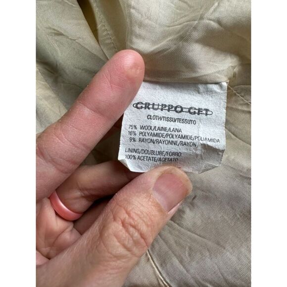 Emanuel Ungaro Wool Blend Tweed Jacket Size 8 Brown Black Asymmetrical Full Zip - Picture 7 of 7